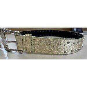 Womens No Boundaries Belt With Diamond Belt Buckle And Silver Studs Size X/L NWT
